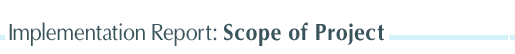 Scope of Project